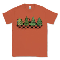Copper christmas checkered trees Classic Tee - MaliasSmallBusiness