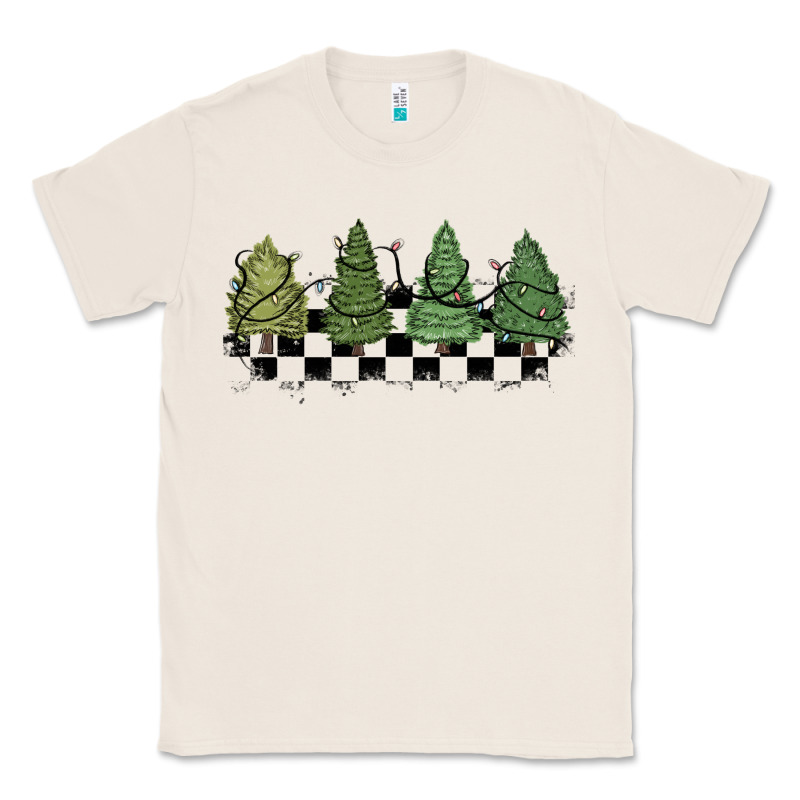 Christmas Checkered Trees Classic Tee by MaliasSmallBusiness | Teevron