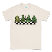 Natural christmas checkered trees Classic Tee - MaliasSmallBusiness