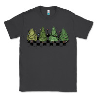 Smoke christmas checkered trees Classic Tee - MaliasSmallBusiness
