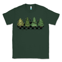 Sports Green christmas checkered trees Classic Tee - MaliasSmallBusiness