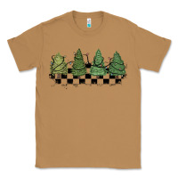 Toasted Coconut christmas checkered trees Classic Tee - MaliasSmallBusiness