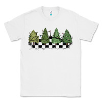 White christmas checkered trees Classic Tee - MaliasSmallBusiness