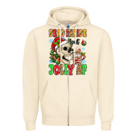 Sandshell dead inside but jolly af Zipper Hoodie - MaliasSmallBusiness