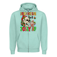 Seafoam dead inside but jolly af Zipper Hoodie - MaliasSmallBusiness