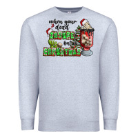 Heather Grey when your  dead insıde but is christmas Premium Sweatshirt - CowhideDigitalArt
