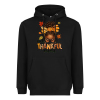 Black one thankful mama afro messy bun Heavyweight Hoodie - texasbilliewilder