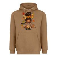 Toasted Coconut one thankful mama afro messy bun Heavyweight Hoodie - texasbilliewilder