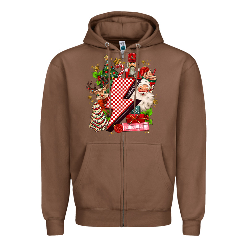 Christmas Season Lightning Bolt Zipper Hoodie by MaliasSmallBusiness | Teevron
