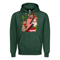 Sports Green christmas season lightning bolt Zipper Hoodie - MaliasSmallBusiness
