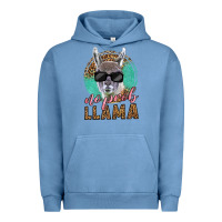 Pigment Pebble Blue western no prob llama Urban Hoodie - LillyAllenDesigns
