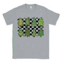 Heather Grey checkered trees Classic Tee - MaliasSmallBusiness