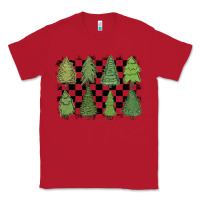 Red checkered trees Classic Tee - MaliasSmallBusiness