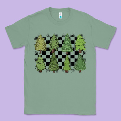 Classic Tee checkered trees