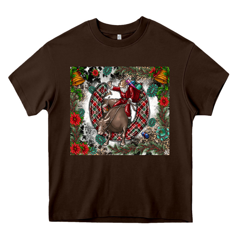 Rodeo Santa Heavy Core Tee by CowhideDigitalArt | Teevron