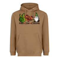 Toasted Coconut peace love gnomes christmas Heavyweight Hoodie - RanaPortraitStore