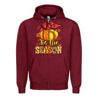 Burgundy tis the season fall softball Zipper Hoodie - MaliasSmallBusiness
