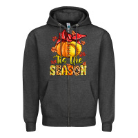 Charcoal Heather tis the season fall softball Zipper Hoodie - MaliasSmallBusiness