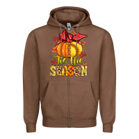 Chestnut tis the season fall softball Zipper Hoodie - MaliasSmallBusiness