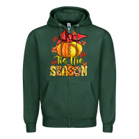Sports Green tis the season fall softball Zipper Hoodie - MaliasSmallBusiness