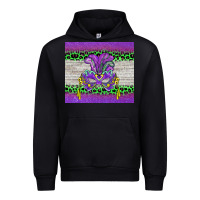 Black mardi gras  mask Urban Hoodie - BarkalooDesign