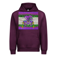 Mauve Wine mardi gras  mask Urban Hoodie - BarkalooDesign