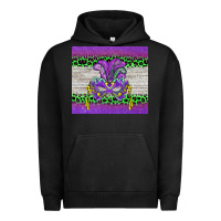 Pigment Black mardi gras  mask Urban Hoodie - BarkalooDesign
