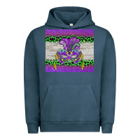 Pigment Midnight Navy mardi gras  mask Urban Hoodie - BarkalooDesign