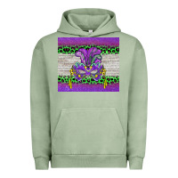 Pigment Oil Green mardi gras  mask Urban Hoodie - BarkalooDesign