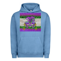 Pigment Pebble Blue mardi gras  mask Urban Hoodie - BarkalooDesign