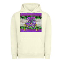 Pigment Pistachio mardi gras  mask Urban Hoodie - BarkalooDesign