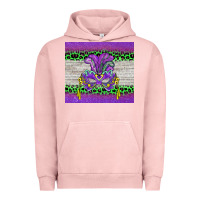 Pigment Salmon mardi gras  mask Urban Hoodie - BarkalooDesign