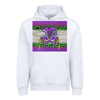 White mardi gras  mask Urban Hoodie - BarkalooDesign