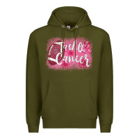 Army Green tackle cancer football leopard Premium Hoodie - AdoDesignShop