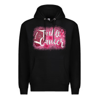 Black tackle cancer football leopard Premium Hoodie - AdoDesignShop