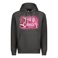 Charcoal Heather tackle cancer football leopard Premium Hoodie - AdoDesignShop