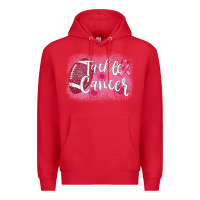 Red tackle cancer football leopard Premium Hoodie - AdoDesignShop