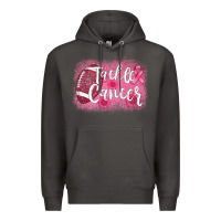 Smoke tackle cancer football leopard Premium Hoodie - AdoDesignShop