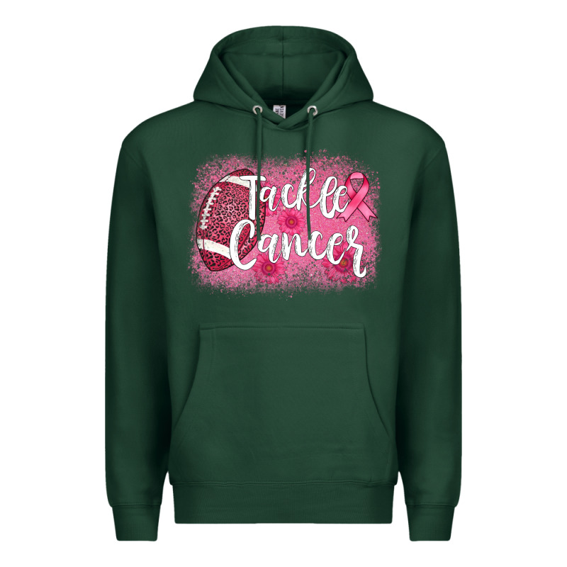 Tackle Cancer Football Leopard Premium Hoodie by AdoDesignShop | Teevron
