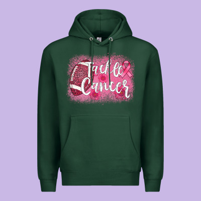 Tackle Cancer Football Leopard Premium Hoodie Designed By Adodesignshop