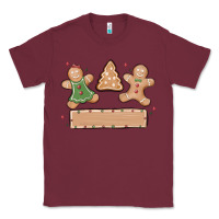 Burgundy gingerbread christmas Classic Tee - MaliasSmallBusiness