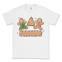White gingerbread christmas Classic Tee - MaliasSmallBusiness