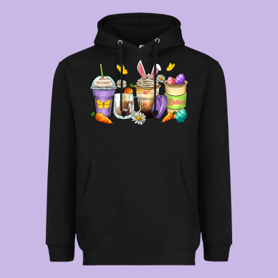 Easter Day Coffee Cups Heavyweight Hoodie Designed By Zillion Design Studio