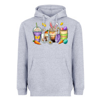 Heather Grey easter day coffee cups Heavyweight Hoodie - Zillion Design Studio