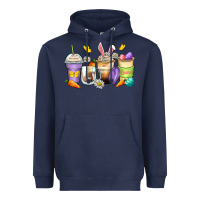 Navy easter day coffee cups Heavyweight Hoodie - Zillion Design Studio