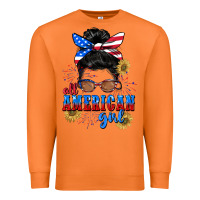 Carrot All American girl 4th of July Premium Sweatshirt - CowGirlArtShop