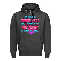 Charcoal Heather it was rough week but i didn't need bail money so Zipper Hoodie - MaliasSmallBusiness