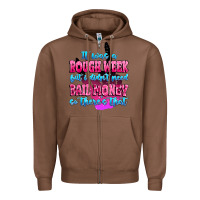 Chestnut it was rough week but i didn't need bail money so Zipper Hoodie - MaliasSmallBusiness
