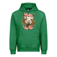 Emerald western llama and roses Urban Hoodie - LillyAllenDesigns