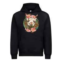 Foreset Green western llama and roses Urban Hoodie - LillyAllenDesigns